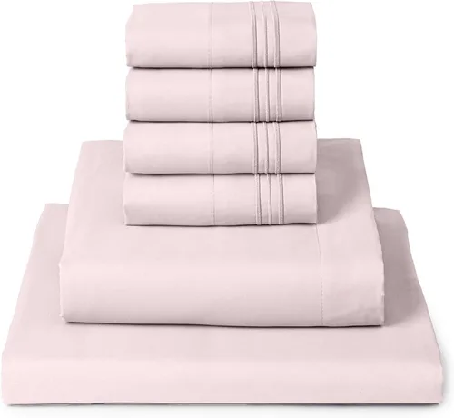 Vista 25 de Mellanni - Juego de sábanas individual de 4 piezas de la colección icónica, (incluyendo 2 fundas de almohada), bolsillo profundo de 16 pulgadas