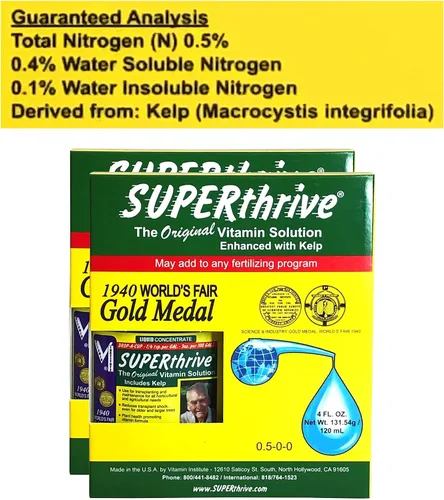 Vista 3 de SUPERthrive Solución vitamínica original con algas marinas para todas las plantas, 4 onzas (paquete de 2)