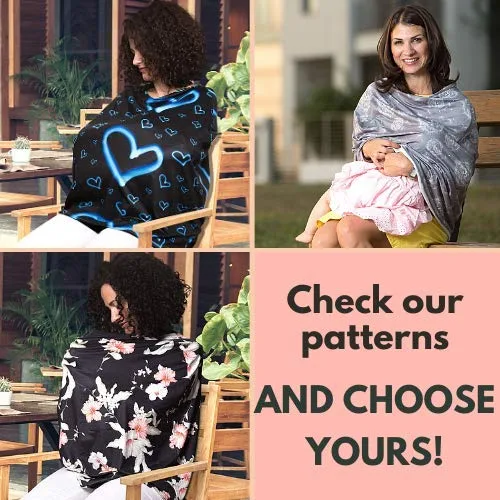 Vista 7 de Fundas de asiento de automóvil 4 en 1 para bebés y niñas, cubierta de lactancia, toldo de asiento de automóvil, bufanda suave y elástica, el mejor