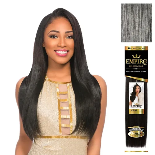 Vista 39 de Empire Yaki – 100% pelo humano Remy, tejido suave Yaki con aceite de argán, Sensationnel
