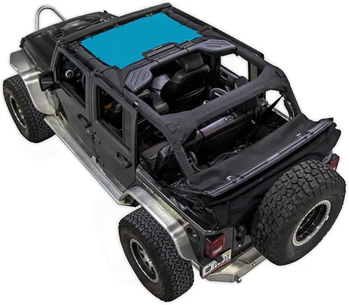 Vista 25 de Malla para sombra SPIDERWEBSHADE para Jeep Wrangler JKini con protección UV, accesorio hecho en EE.UU., para tu JK de 2 puertas y JKU de 4 puertas