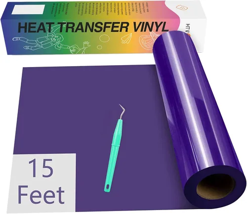 Vista 31 de HTVRONT Paquete de 8 vinilos de transferencia de calor HTV de 12 pulgadas x 3 pies para camisetas, vinilo para planchar con 8 colores surtidos