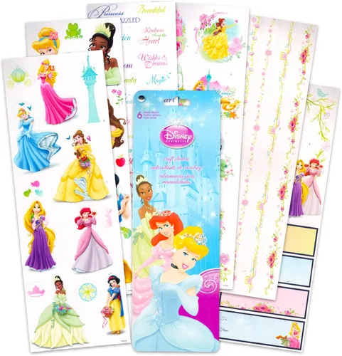 Vista 5 de Disney Juego de mochila y lonchera de princesa para niñas, paquete con bolsa escolar de princesa, bolsa de almuerzo, calcomanías y botella de agua