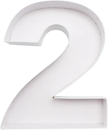 Vista 6 de WENPACK 8" Pequeñas Bandejas de Cartón Rellenables en Forma de Letra de Papel Maché Figuras Recortadas Contenedor de Comida para Dulces (S)