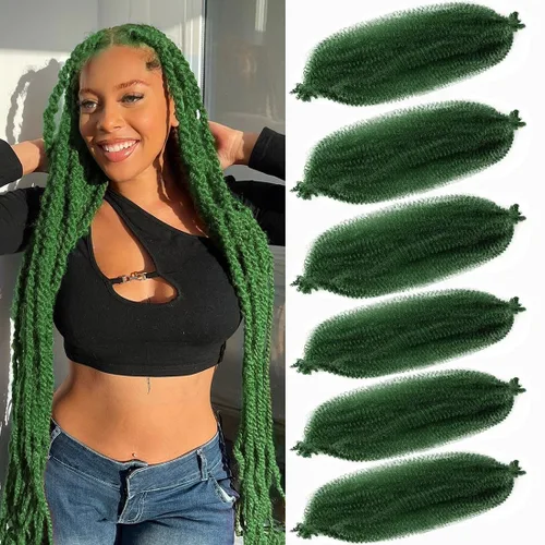 Vista 36 de Cabello Afro Twist de 12 pulgadas, Cabello Afro Trenzado de Ganchillo (12 Pulgadas (Paquete de 3), RED#)