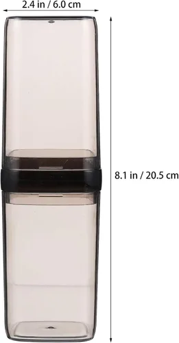 Vista 4 de Pasta de dientes Taza de cepillo de dientes para Guardar Cepillo de dientes de viaje Contenedor de plástico Taza de cepillo de dientes portátil