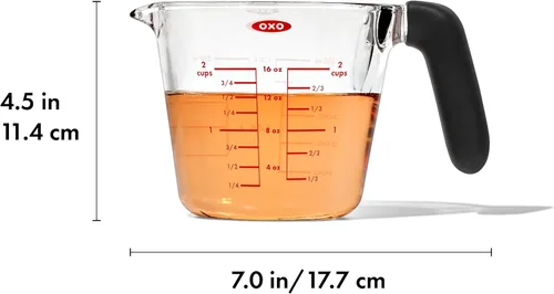 Vista 6 de OXO Good Grips - Taza medidora de vidrio (2 tazas)