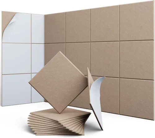 Vista 11 de Paneles acústicos hexagonales, paquete de 12 paneles de absorción de sonido de alta densidad de 12 x 10 x 0.4 pulgadas para mejorar la reducción