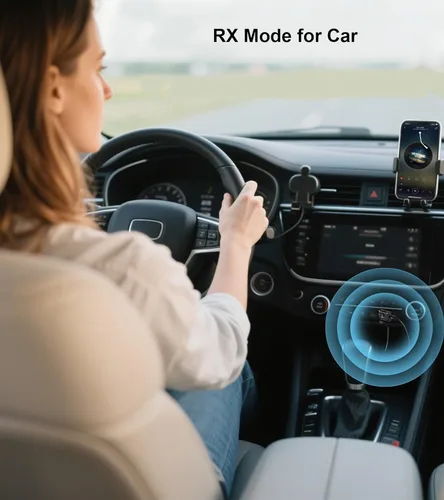 Vista 8 de Adaptador Bluetooth USB para coche, receptor transmisor Bluetooth para TV, estéreo, auriculares, PC, TSNAM 0.138 in AUX adaptador de audio