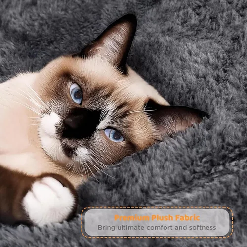 Vista 54 de Yaheetech - Árbol para gatos de 64.5 pulgadas con poste rascador, cama para gatos con cubierta de felpa y hamaca, plataforma, percha para gatos