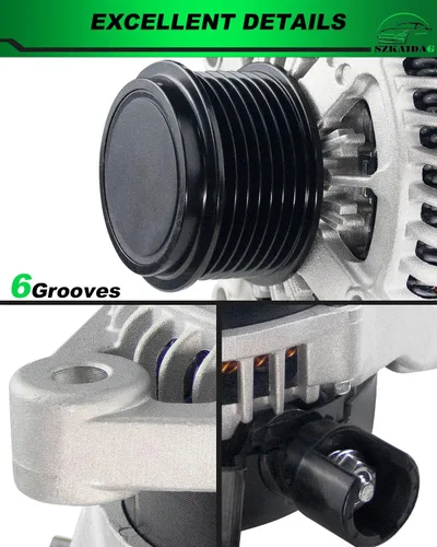 Vista 142 de Alternador de 4.0L para: Ford Explorer 2002 2003 2004, Explorer Sport Trac 2001-2004 para: Mercury Mountaineer 2001-2004, polea de 6 ranuras de 12V