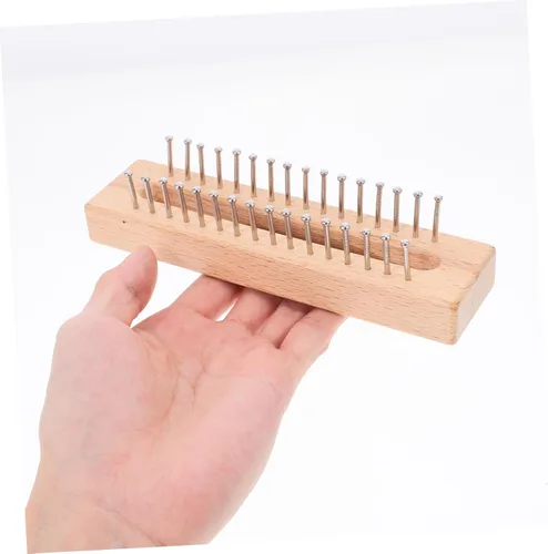 Vista 7 de 1 juego de telar de tejer y gancho hecho a mano para tejer telar de ganchillo DIY accesorios de telar para hacer bufandas y sombreros