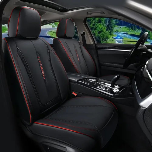 Vista 7 de Coverado - Fundas de asiento delantero de coche, fundas de asiento de cuero de lujo para automóviles, fundas de asiento de automóvil protectoras