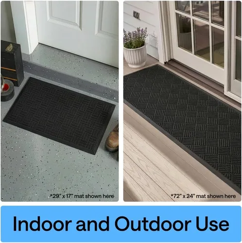 Vista 9 de Gorilla Grip WeatherMax - Tapete para todas las estaciones 100% impermeable, 23 x 35 pulgadas, goma natural duradera, resistente a manchas