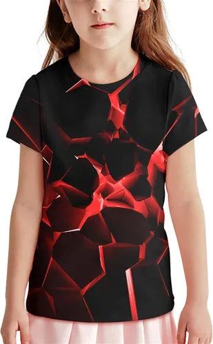 Vista 4 de Neemanndy Camisetas de manga corta con estampado 3D para adolescentes y niñas de 6 a 16 años