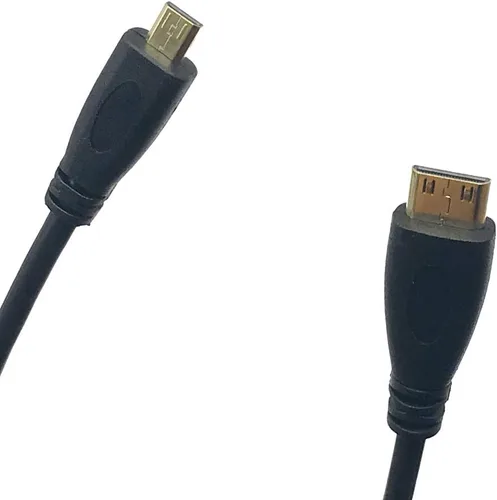 Vista 2 de Seadream Paquete de 2 cables adaptadores de conector micro HDMI tipo D macho a mini HDMI tipo C macho (1 pie 2 unidades)