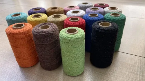 Vista 5 de FLIPPED (109 yardas/1.5 mm/35 colores opcionales) 109 cuerdas de macramé para manualidades, cuerda de algodón para macramé, cuerda de panadero