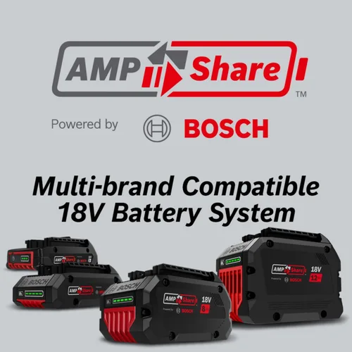 Vista 16 de BOSCH GEX18V-5B15 18V Kit de lijadora orbital aleatoria sin escobillas de 5 pulgadas con (1) batería de alimentación avanzada CORE18V 4 Ah
