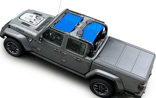 Vista 39 de Shadeidea JT - Parasol superior compatible con Jeep Gladiator, cubierta de malla para techo (2018-2023) - Bloqueador de ruido de viento y UV