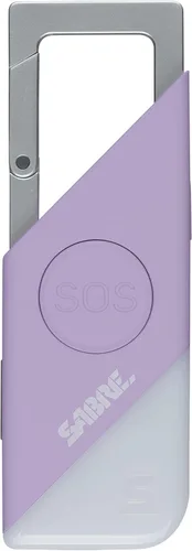 Vista 6 de Sabre Alarma personal 2 en 1 con luz LED y botón SOS, sirena de 130 dB escuchada desde 1,800 pies (1,640.4 ft), clip de resorte para fácil