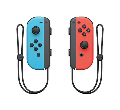 Vista 2 de Nintendo Switch V2 Game Console - Black HAC-001-01 w OEM BlueRed Joycon Renewed