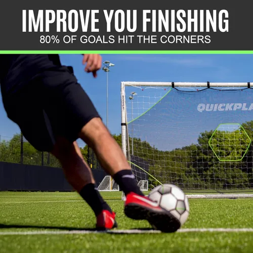 Vista 5 de QUICKPLAY Target Net Lite con 5 zonas de objetivo Practica disparos y precisión de pases Marco de portería de fútbol no incluido