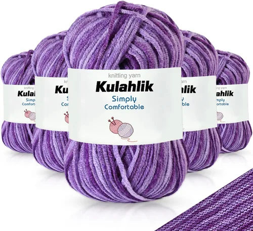 Vista 70 de Hilo acrílico de 1.76 oz (1 x 1.76 oz) para tejer y tejer, hilo de hilo degradado colorido, 1 rollo de madejas, hilo acrílico multicolor, perfecto