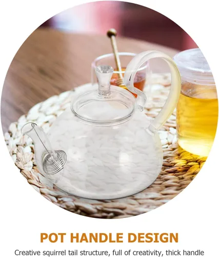 Vista 6 de SHERCHPRY - Tetera de vidrio - Mango escaldado Kung Fu para té y herramienta para servir té de estufa