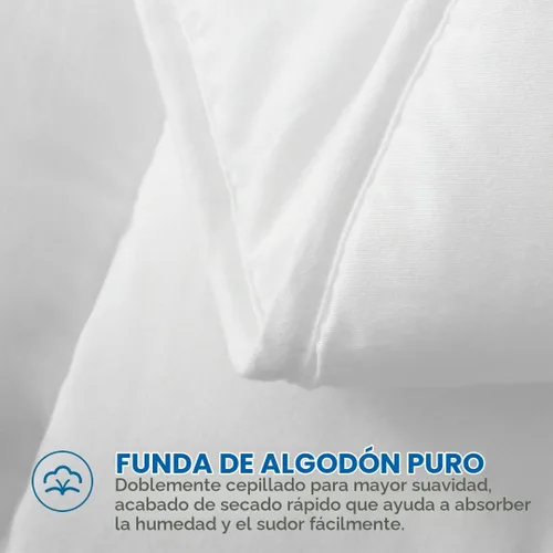 Vista 3 de Dafinner Edredón Alternativo de Plumón Ligero con Funda 100% Algodón Tamaño King, Relleno de Edredón Ultra-Suave para Clima Cálido, Colcha de Cama