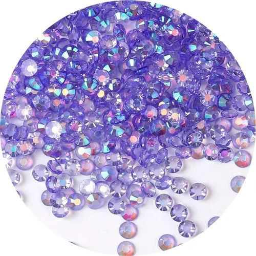 Vista 25 de 4500 piezas de diamantes de imitación SS12 AB de 3mm con parte posterior plana para uñas, manualidades, transparentes, brillantes, redondas, gemas