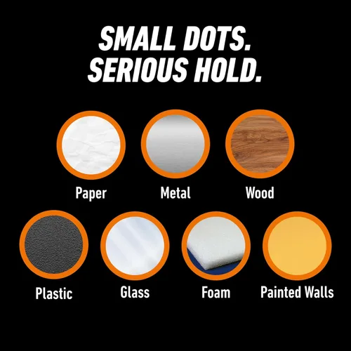 Vista 3 de Gorilla Puntos adhesivos permanentes, de doble cara, transparentes, 0.5 pulgadas de diámetro, 150 piezas (paquete de 1), sin ensuciar, apto