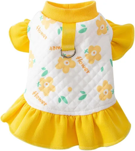 Vista 8 de Suéter cálido para mascotas, vestido para perros, suéter para perros, vestido para perros para el invierno, lindo abrigo para perros pequeños