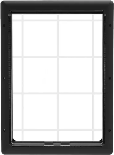 Vista 2 de Hakuna Pets Puerta esencial para mascotas, grande, color negro