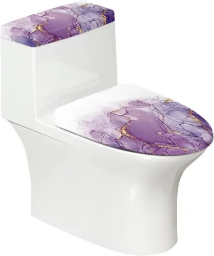 Vista 23 de Juego de 2 Fundas de Asiento de Inodoro con Hojas de Arce de Otoño, Juego de Fundas de Tapa de Tanque de Inodoro con Hojas de Arce Impresas