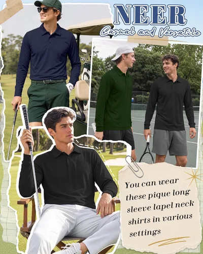Vista 4 de Neer Paquete de 3 camisetas tipo polo para hombre
