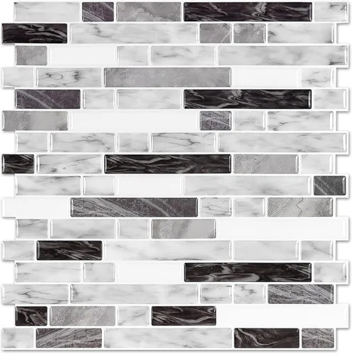 Vista 26 de STICKGOO Azulejos Adhesivos de Diseño Más Grueso para Despegar y Pegar, 12"×12" Protector contra Salpicaduras para Cocina, Azulejos Autoadhesivos