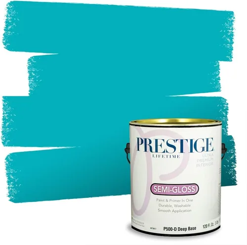 Vista 160 de Prestige Paints. - Base y pintura para exteriores en un solo galón, 1 galón. plano, comparable con Sherwin Williams Topsail.