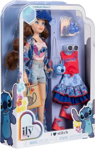 Vista 8 de Disney ily 4EVER Muñecas Disney 100 - Puntada de 11.5 pulgadas de alto con 13 puntos de articulación, dos trajes completos para mezclar y combinar