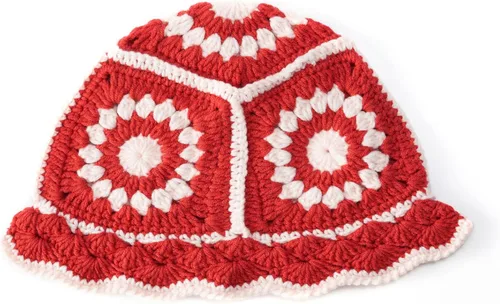Vista 2 de JiaTL WeyJia Sombrero de pescador de ganchillo para mujer, tejido hecho a mano, plegable, flexible, a la moda, lindo, cómodo e informal
