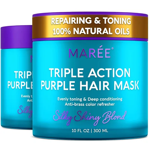 Vista 16 de MAREE Mascarilla capilar sin enjuague para cabello dañado - Tratamiento capilar de queratina con biotina, aceites naturales y vitaminas