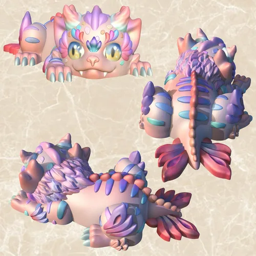 Vista 4 de Monster Series-IX Dragon CAT - Molde de silicona de resina epoxi 3D, manualidades, arcilla polimérica, yeso