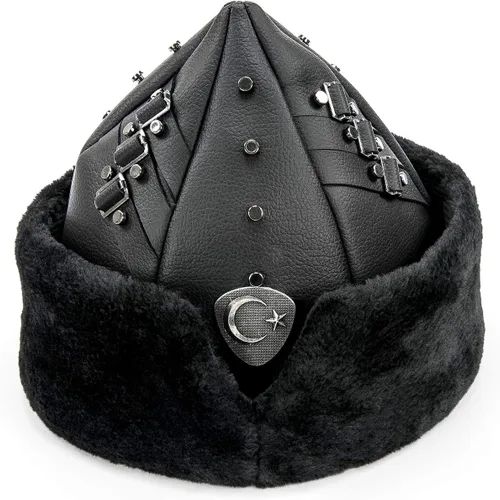 Sombrero turco otomano Bork, gorra de invierno de piel sintética Ertugrul
