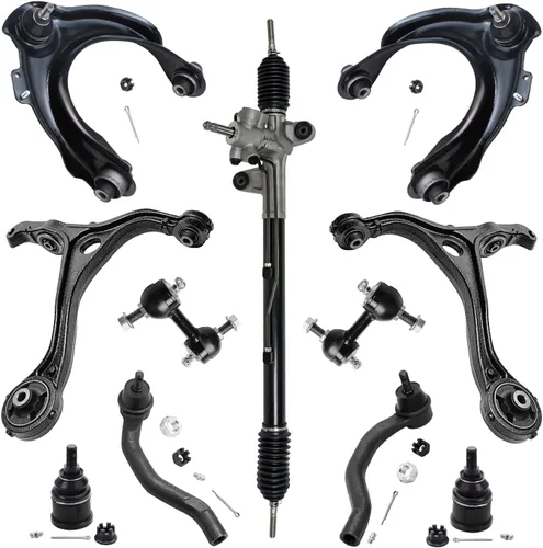 Vista 99 de Detroit Axle - Kit de suspensión delantera de 10 piezas para Chevrolet Trailblazer GMC Envoy 2004-2007 2005 2006 Soportes de brazo de control