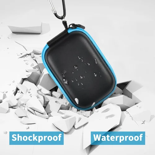 Vista 5 de Estuche de transporte para altavoz Noxgear de 1.49 oz con clip Bluetooth, con clip magnético, altavoces portátiles inalámbricos, mini caja de Negro