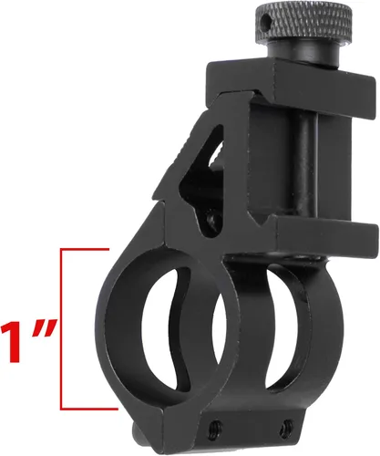 Vista 3 de Monstrum Soporte de riel Picatinny desplazado táctico de 1" para linternas