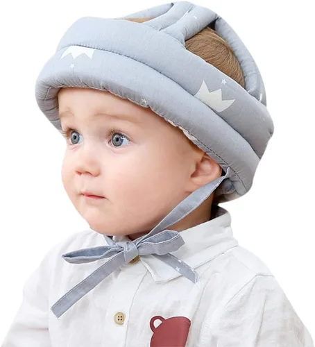 Vista 7 de Lindo casco de bebé para bebé, sin golpes, cojín de seguridad para la cabeza, gorro de protección ajustable suave para la cabeza de los niños, gorro