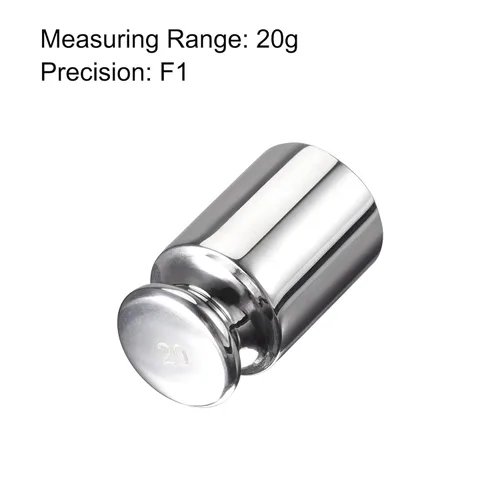 Vista 3 de uxcell Acero inoxidable de la precisión del peso 0.71 oz F1 de la calibración del gramo para la báscula de la balanza