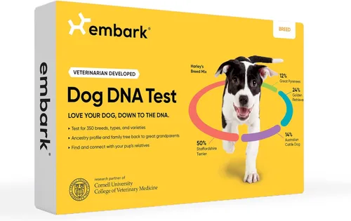 Kit de identificación de raza Embark - Kit de prueba de ADN para perros más preciso - 99% de precisión en la ascendencia de raza para perros de raza