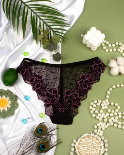 Vista 7 de Ropa interior de encaje para mujer, bragas sexys para mujer, ropa interior atrevida transpirable para mujer