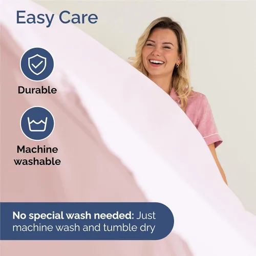 Vista 7 de Juego de sábanas de 3 piezas de tamaño individual XL, cómodo, transpirable y refrescante, ropa de cama de lujo de hotel para mujeres, hombres